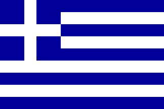 [Greek flag outside the country]